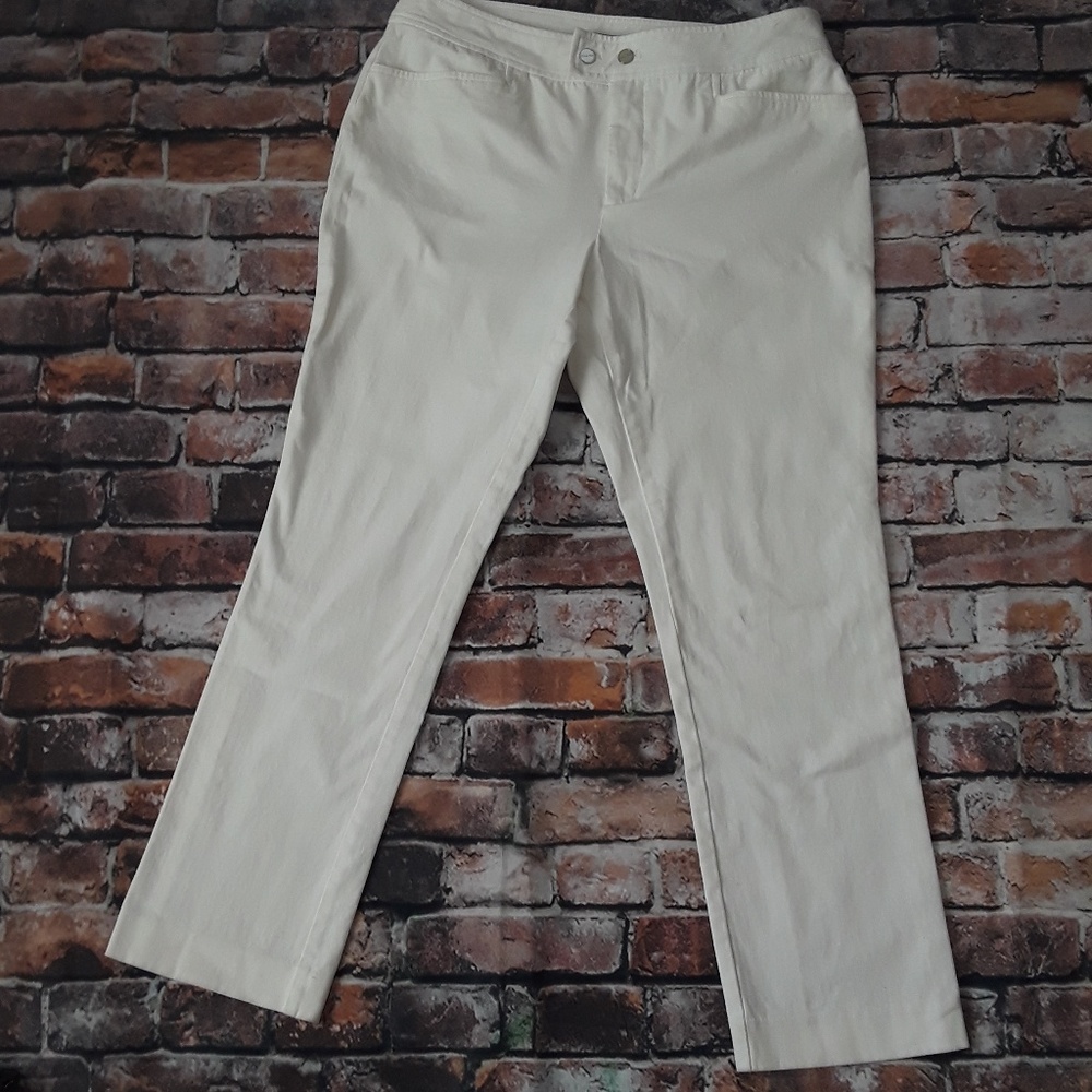 Chaps petite White Jeans